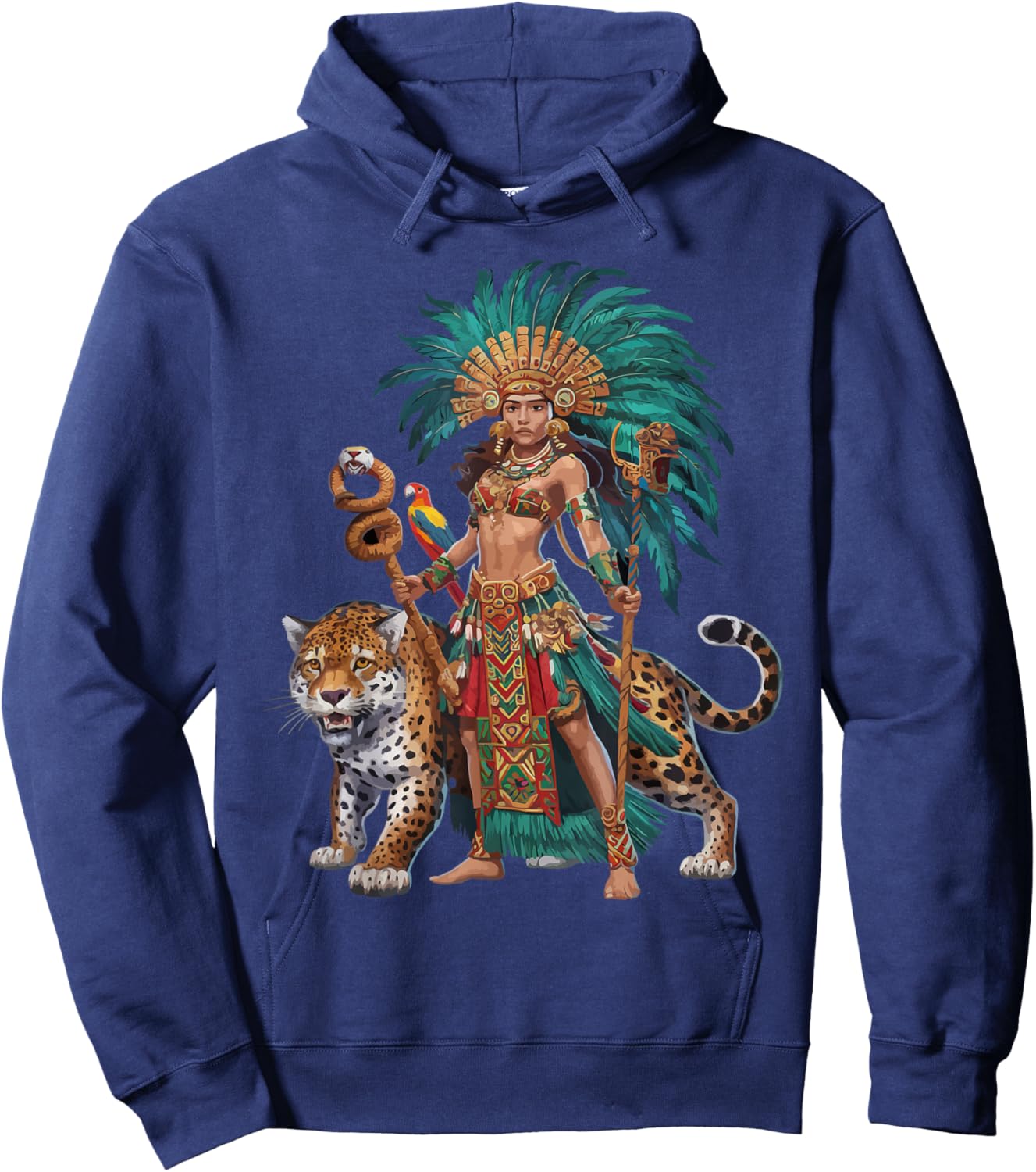 Aztec Jaguar Warrior Aztec Culture Mayan Indigenous Hoodie - Hoodie | Navy
