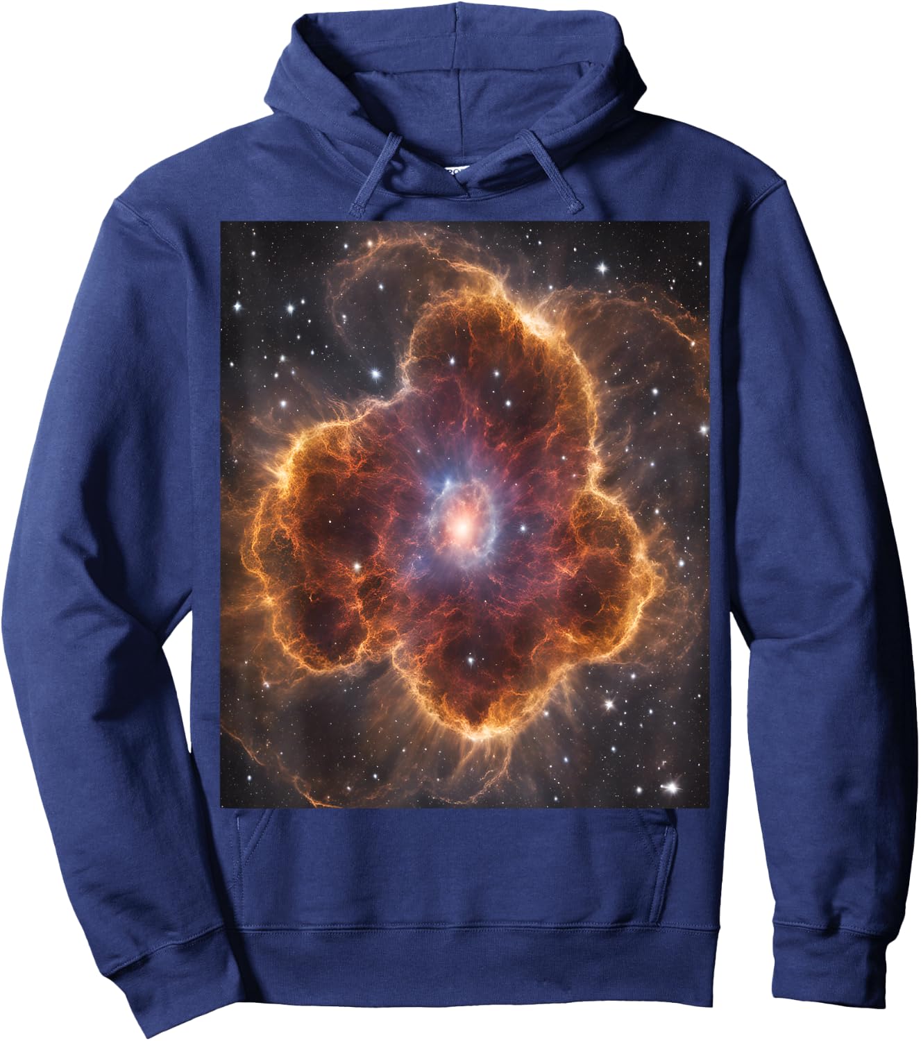 Eads Designs Mesmerizing Supernova Explosion Art - Women's Adults Black Regular Fit Small US Size Hoodie - Hoodie | Navy