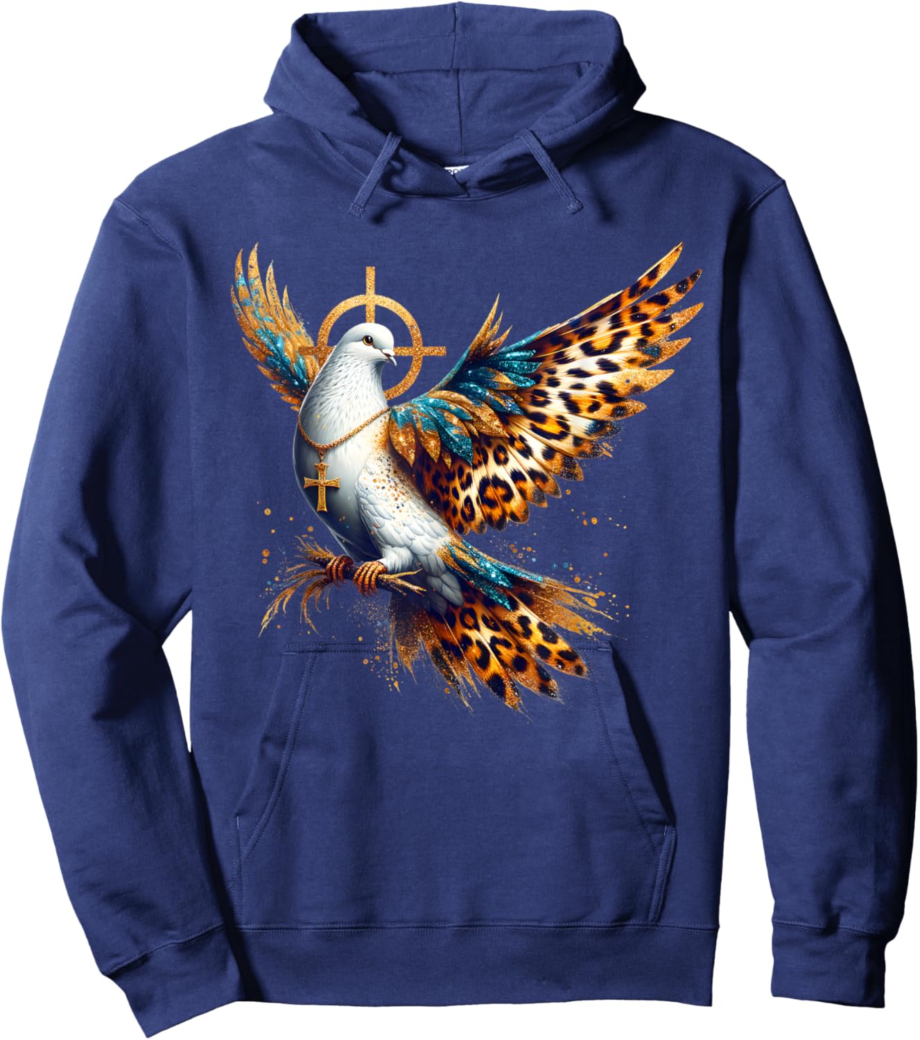 Holy Spirit Dove Catholic Christian Hoodie - Hoodie | Navy