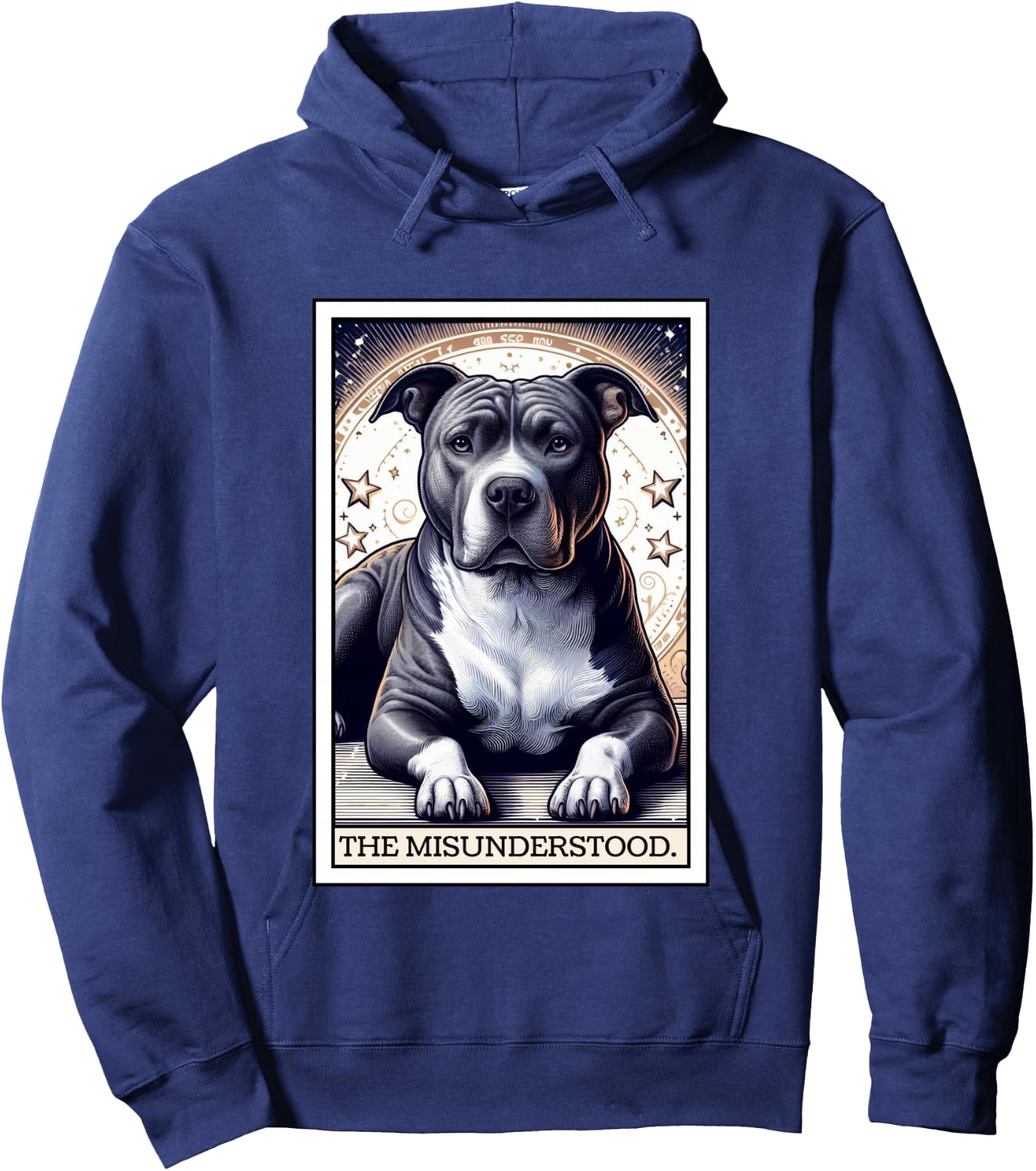 Pitbull Tarot Card Women Men Pitbull Lover Pittie Dog Mom Hoodie - Hoodie | Navy