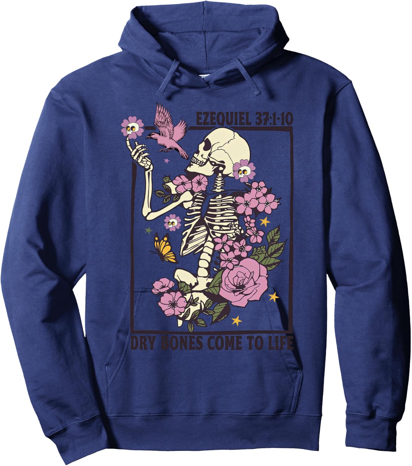 Skeleton Dry Bones Come To Life Christian Halloween Costume Hoodie - Hoodie | Navy