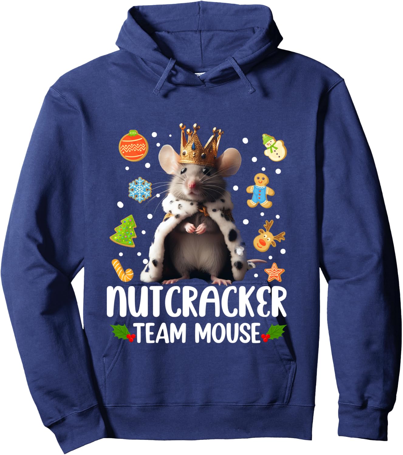 Team Mouse Nutcracker Shirt Christmas Dance Funny Soldier Hoodie - Hoodie | Navy