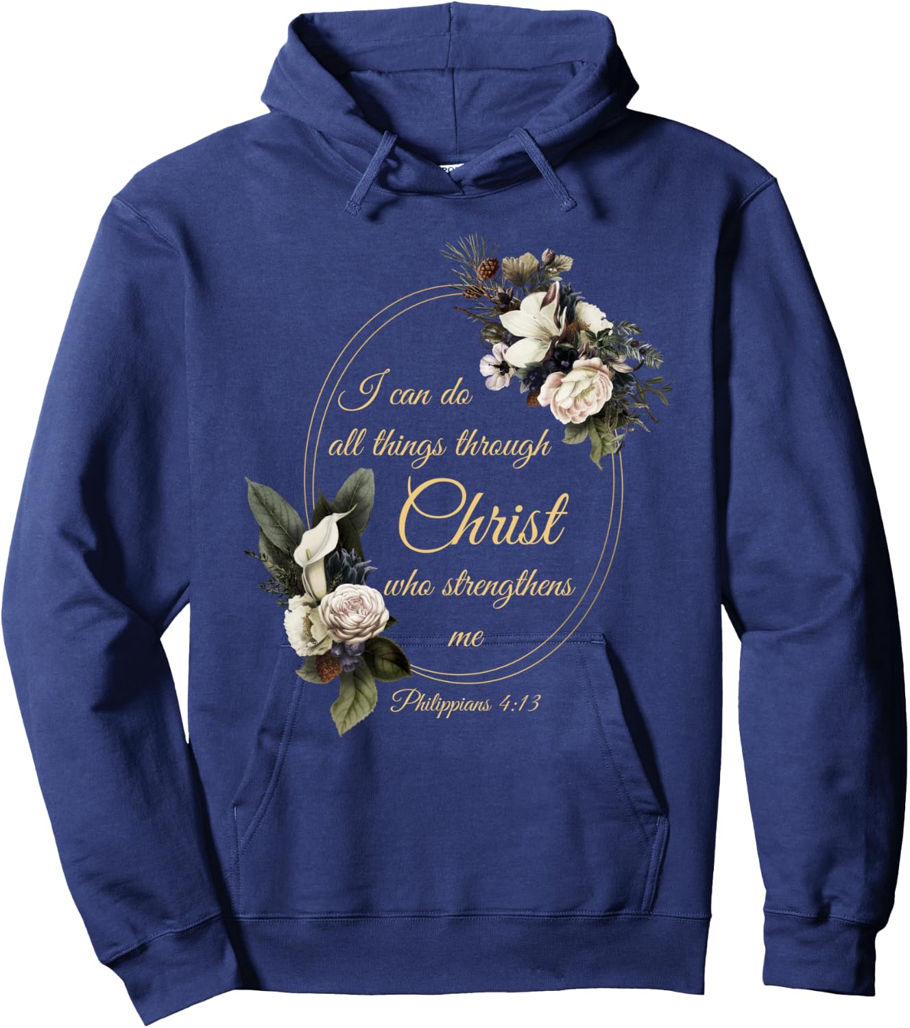 I Can Do All Things Through Christ – Philippians 4:13 Women Hoodie - Hoodie | Navy