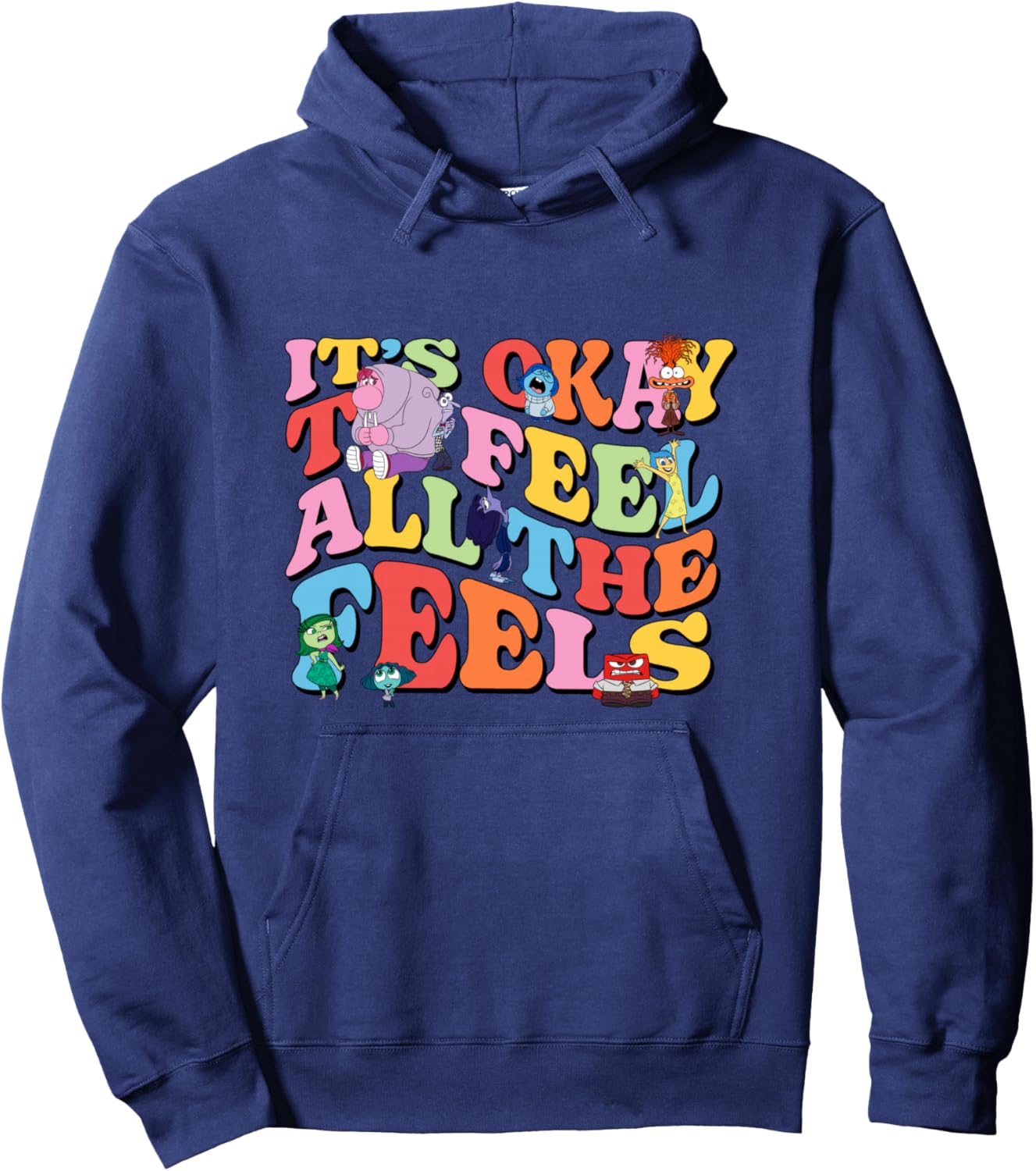 Disney Pixar Inside Out 2 It’s Okay to Feel All The Feels Hoodie - Hoodie | Navy