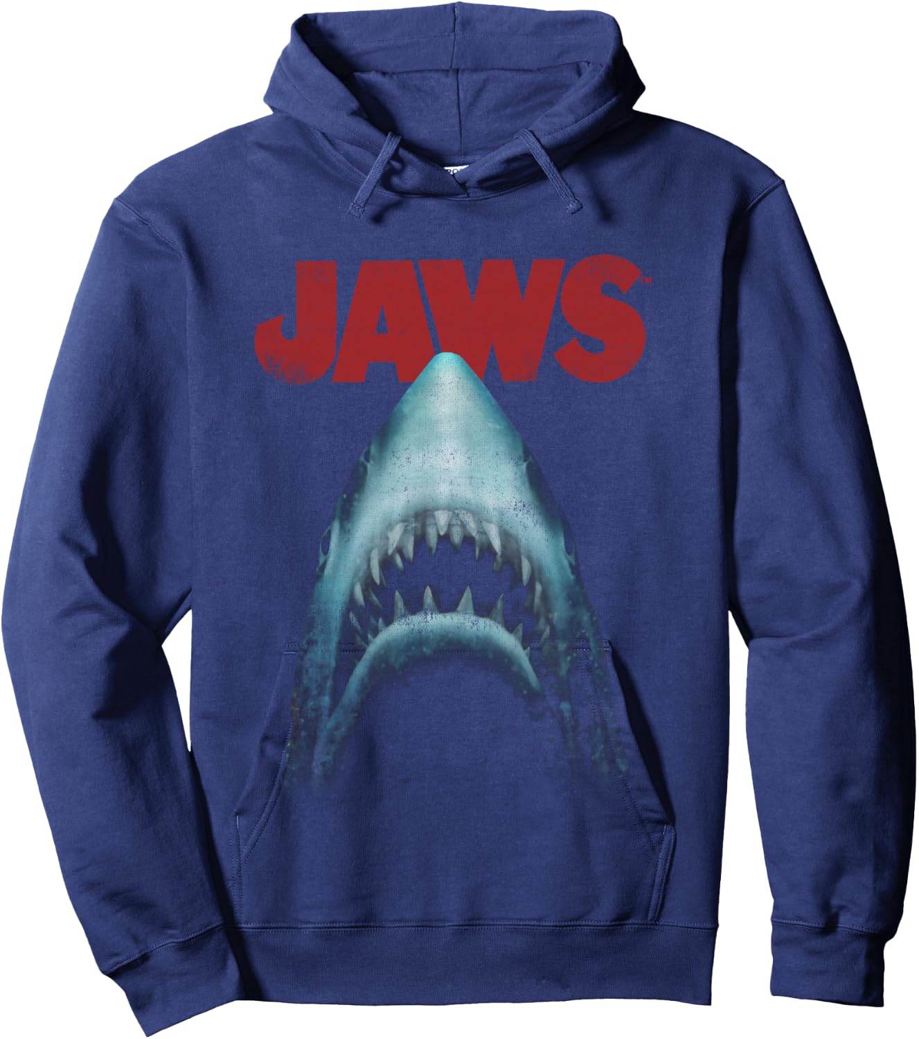 Jaws Classic Movie Poster Close-Up Hoodie - Hoodie | Navy