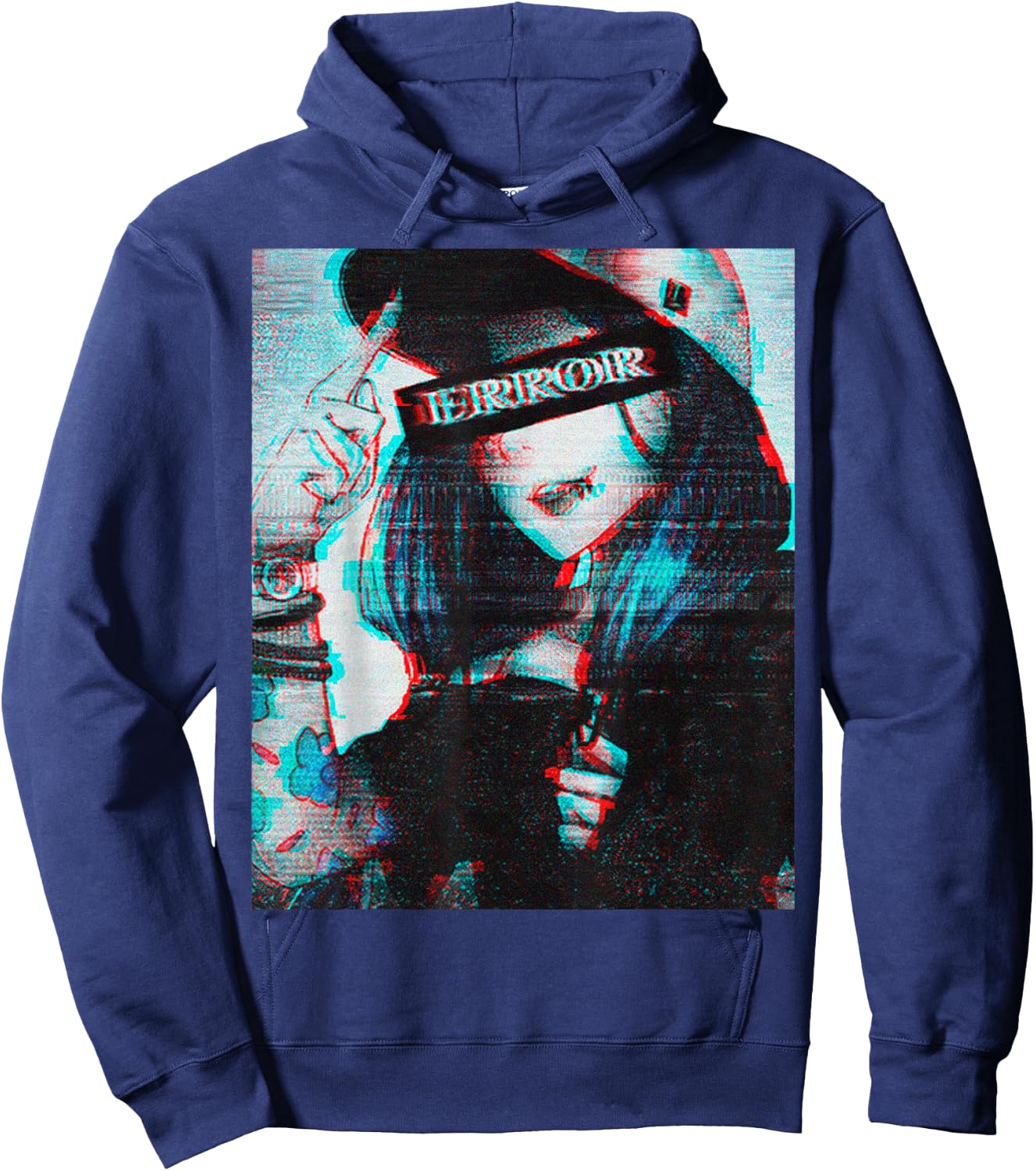 Sad Boys Girls Japanese Retro 80s 90s Futurism Anime Retro Hentai Hoodie - Hoodie | Navy