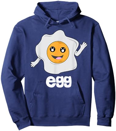 Funny Bacon And EGG Duo Valentines Halloween Easy Costume Hoodie - Hoodie | Navy