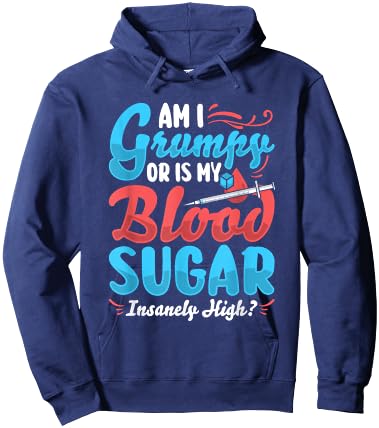 Am I grumpy or is my blood sugar - Type 1 Diabetes Hoodie - Hoodie | Navy