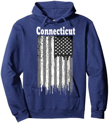 Connecticut American Flag Apparel - Connecticut Hoodie - Hoodie | Navy