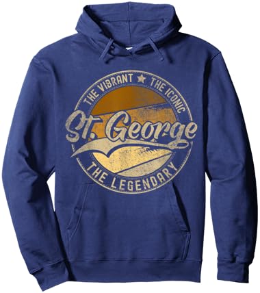 St. George UT | Utah | Vintage Distressed Hoodie - Hoodie | Navy