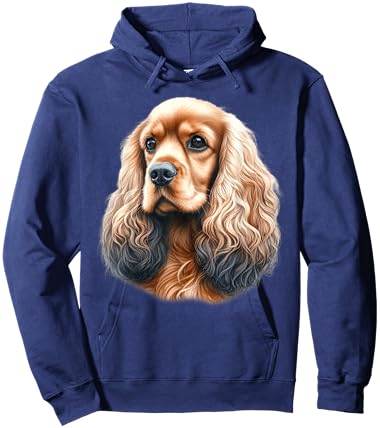 Cocker Spaniel Dog Portrait Hoodie - Hoodie | Navy
