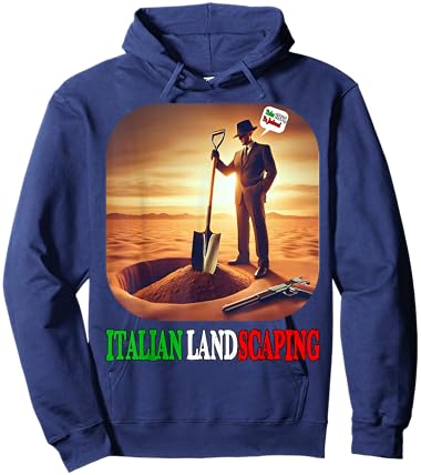 Italian Landscaping Funny Mafia Mobster Organized Crime Hoodie - Hoodie | Navy