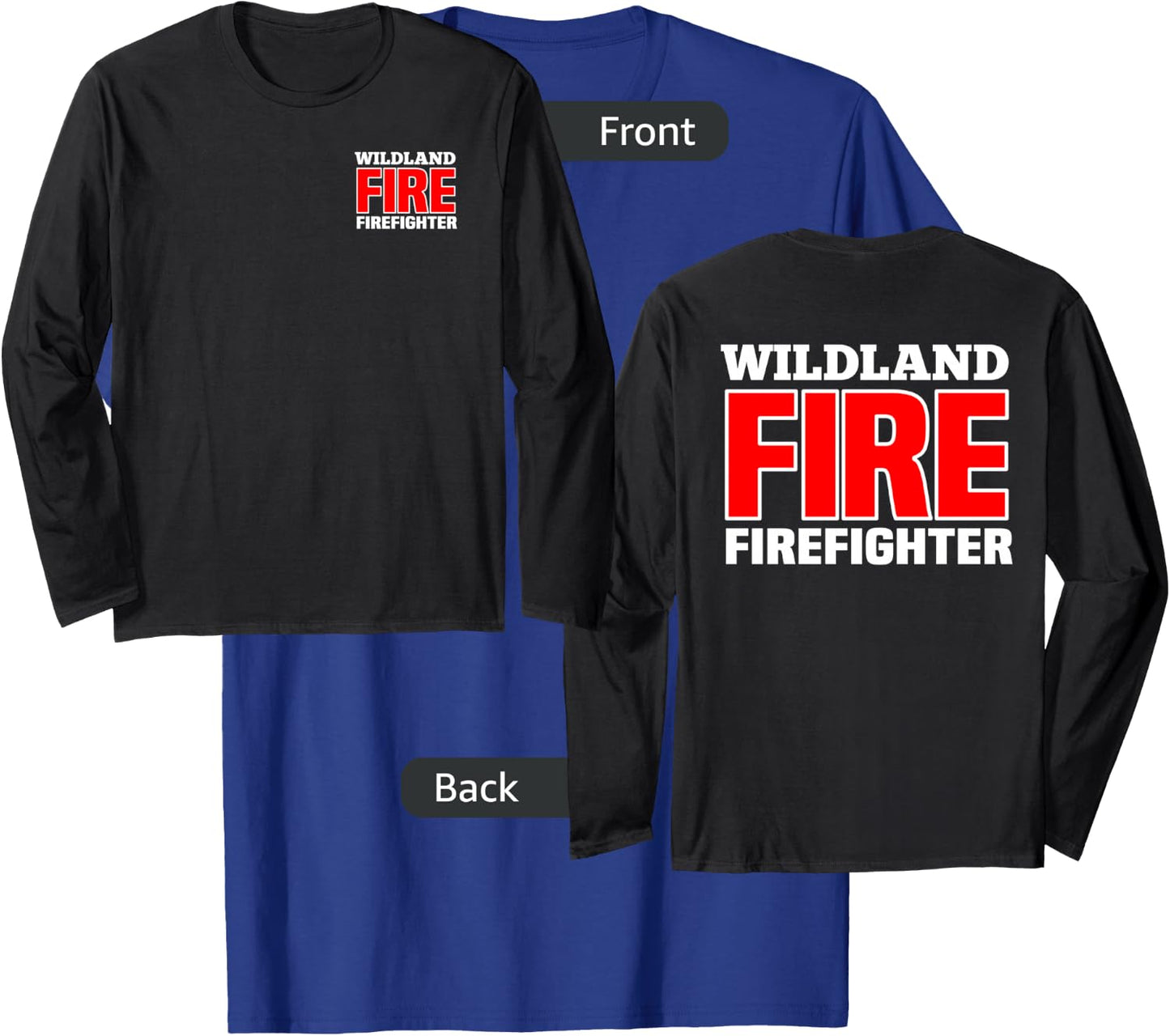 Wildland Fire Rescue Department Firefighters Firemen Uniform T-Shirt - T-Shirt | Royal