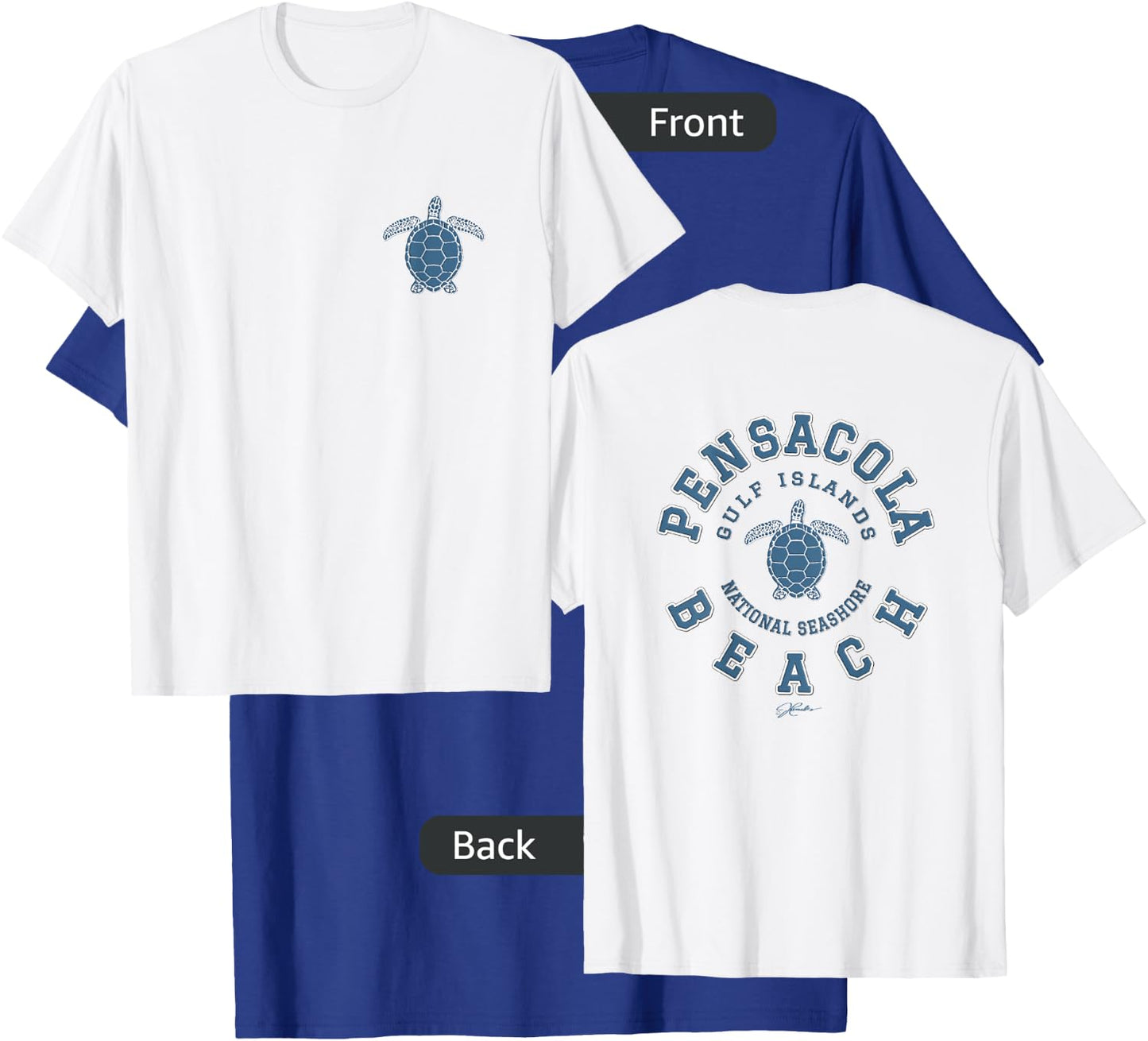 JCombs: Pensacola Beach, FL, Sea Turtle (Two-Sided) T-Shirt - T-Shirt | Royal
