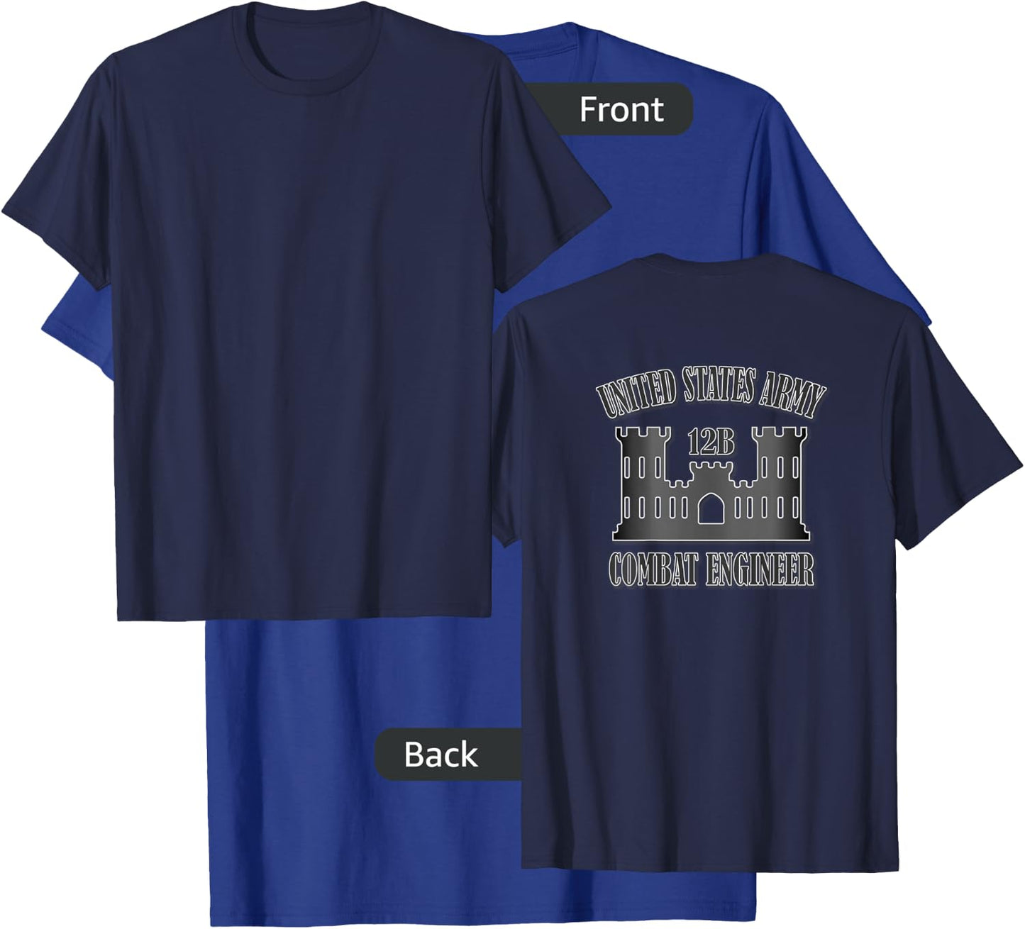 U.S. Army Combat Engineer (Back Design) T-Shirt - T-Shirt | Royal