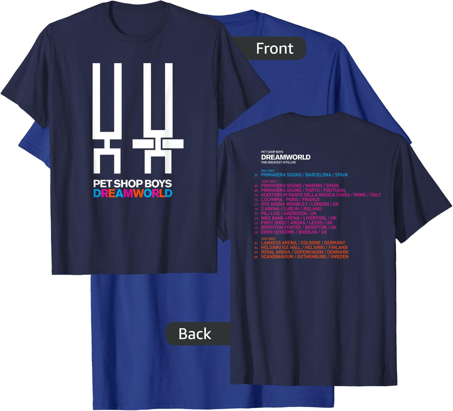 Pet Shop Boys Dreamworld Tour T-Shirt - T-Shirt | Royal