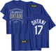 Shohei Ohtani Los Angeles Name & Number (Front & Back) MLBPA T-Shirt - T-Shirt | Royal