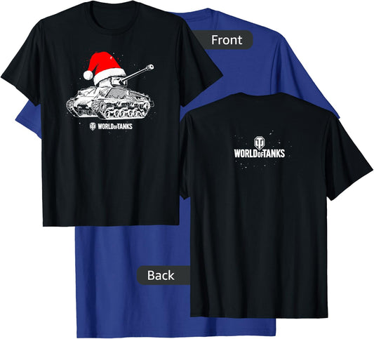 World of Tanks M4A3E8 Sherman with Santa Hat T-Shirt - T-Shirt | Royal