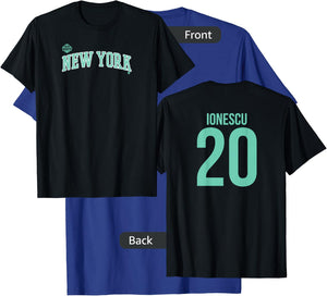 Sabrina Ionescu #20 - Number on Back - New York Basketball T-Shirt - T-Shirt | Royal