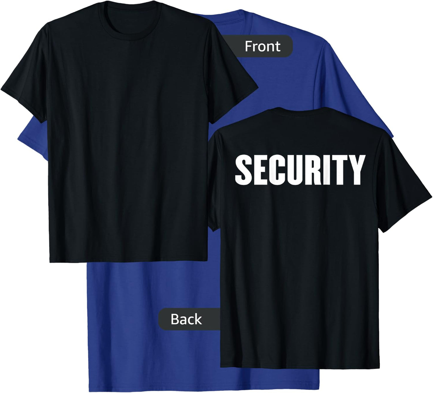 BACK PRINT Security Guard Event Security Officer Security T-Shirt - T-Shirt | Royal