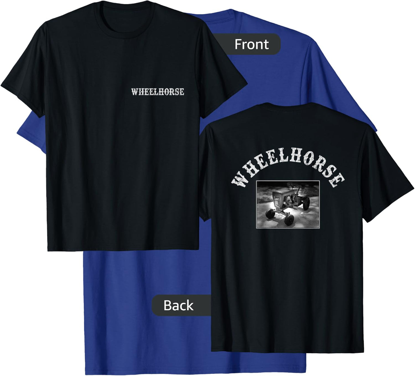 Wheelhorse Brand -Adults Band , Black, Small, Short Sleeve, Classic Fit, Cotton 100% Polyester 0% T-Shirt - T-Shirt | Royal