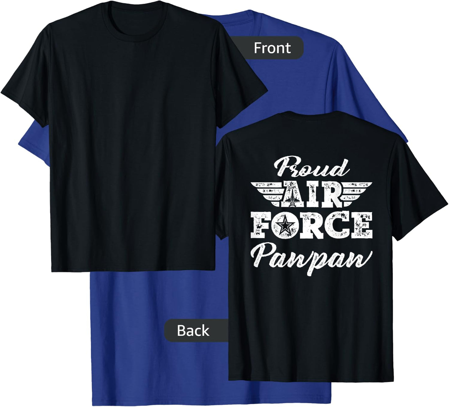 Proud US Air Force Pawpaw Pride Military Family Grandpa Gift T-Shirt - T-Shirt | Royal