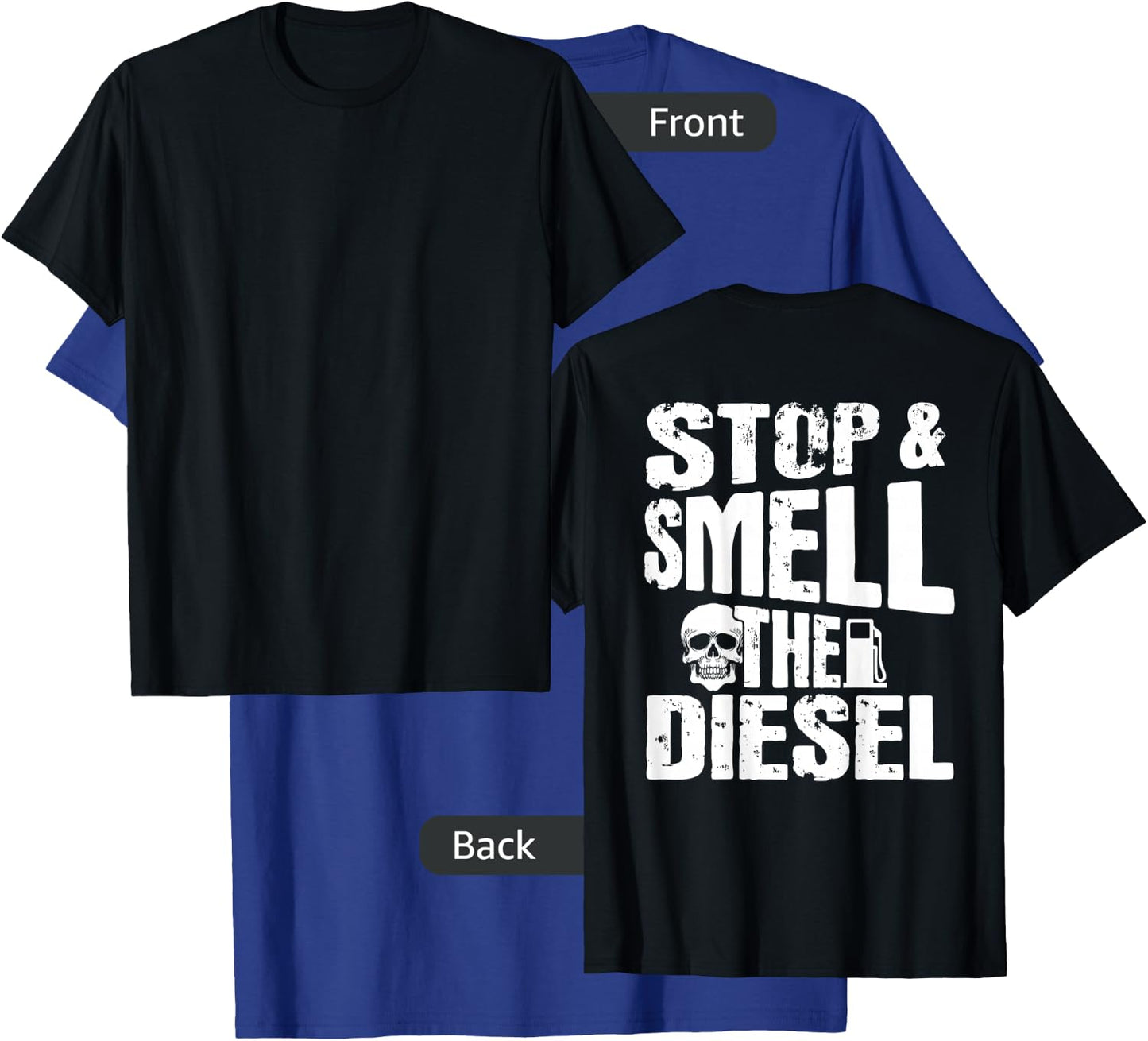 Diesel Mechanic Gifts Design On Back T-Shirt - T-Shirt | Royal