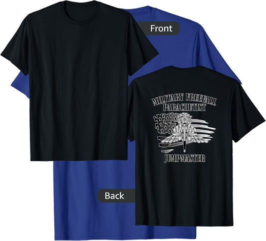 Military Freefall Parachutist- Jumpmaster (Back Design) T-Shirt - T-Shirt | Royal