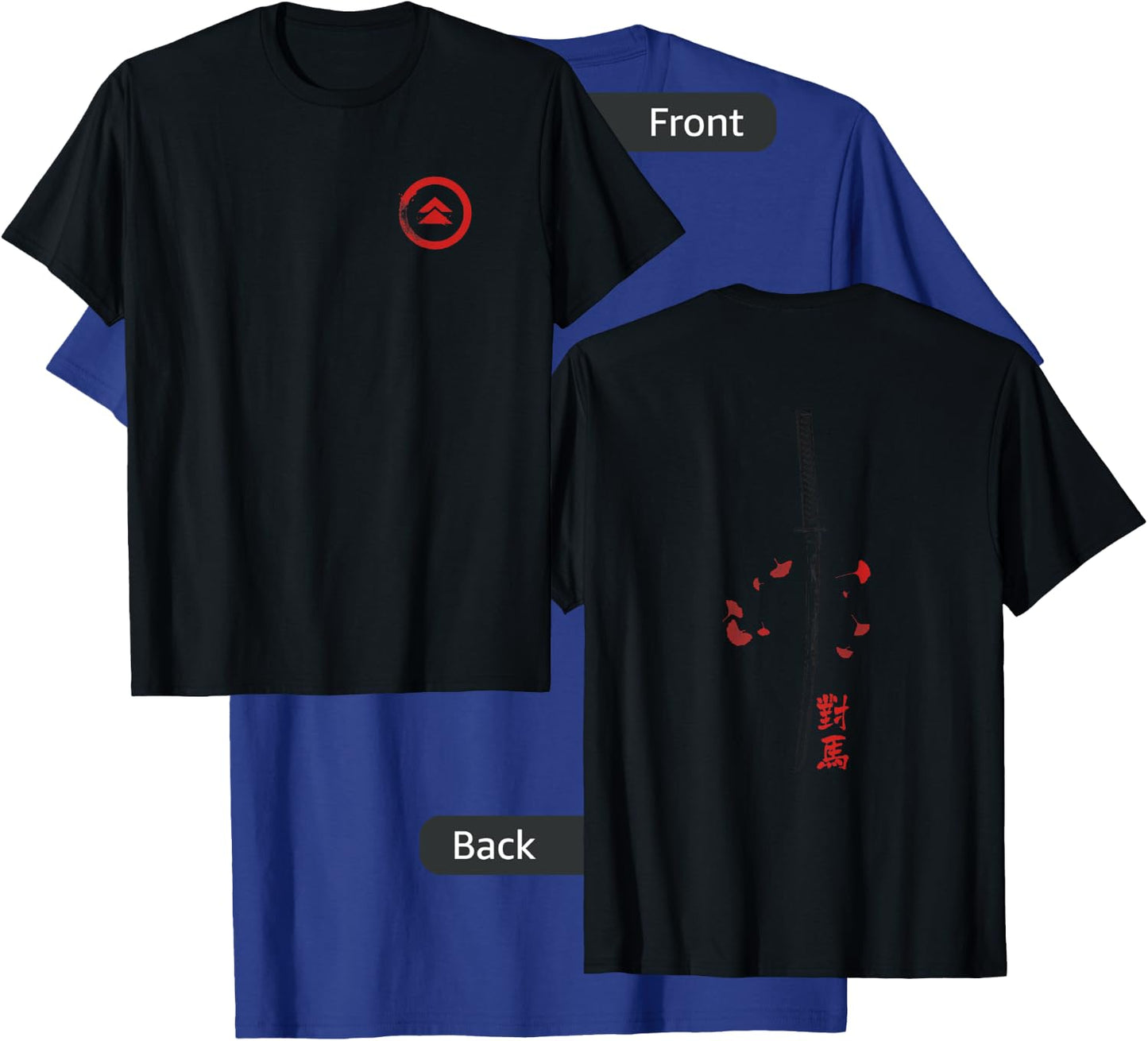 Ghost of Tsushima Front and Back Katana Leaves Video Game T-Shirt - T-Shirt | Royal