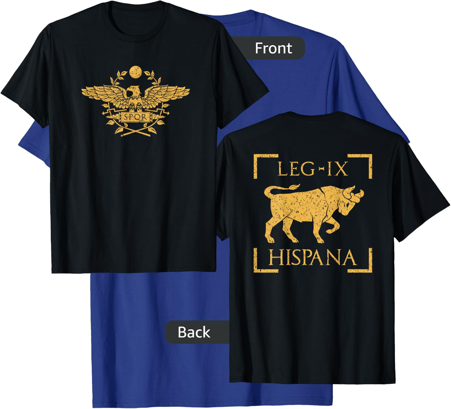Legio IX Hispana Taurus Emblem Roman Legion Back Print T-Shirt - T-Shirt | Royal