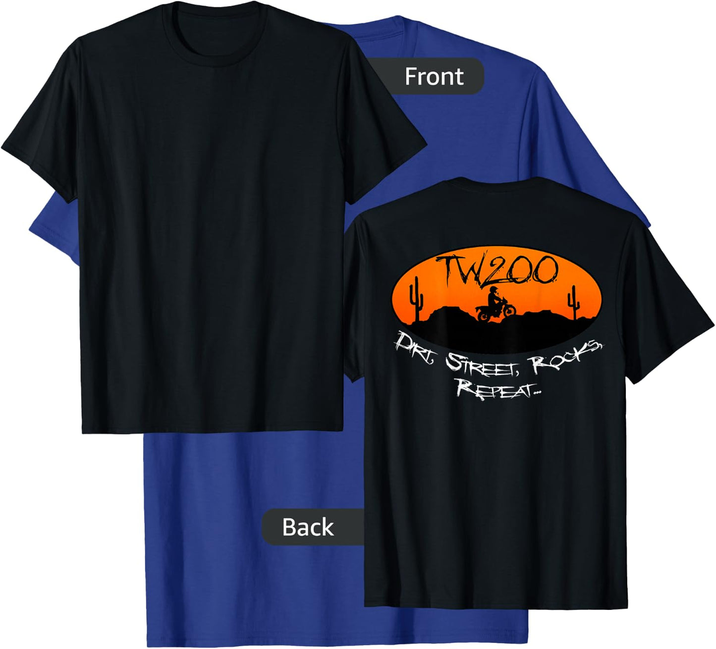 TW200 Trailway Motorcycle Enduro Off-Road T-Shirt - T-Shirt | Royal