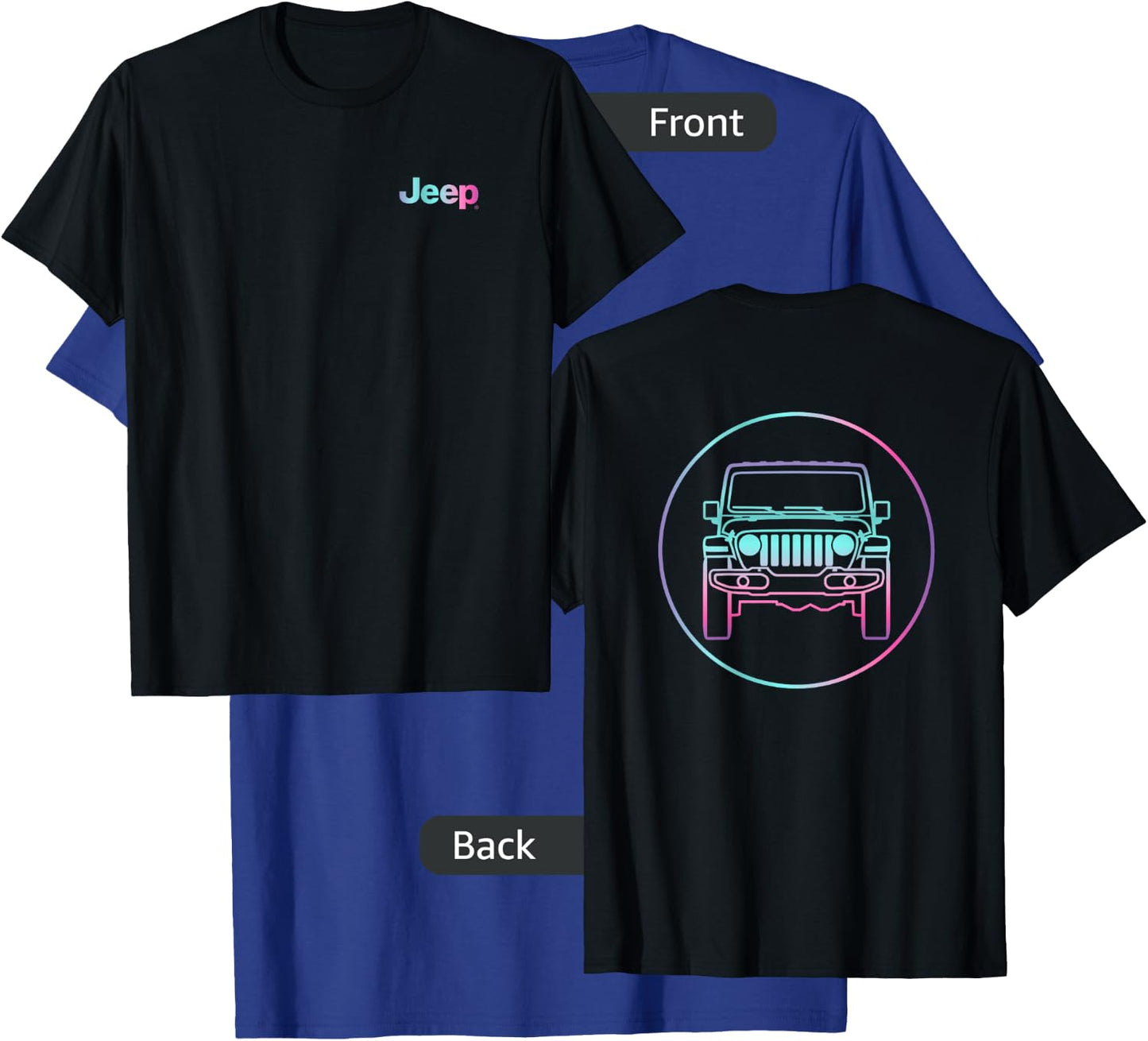 Jeep Rainbow Badge - Officially Licensed T-Shirt - T-Shirt | Royal