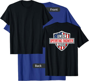 Operating Engineers Design On Back Of Clothing T-Shirt - T-Shirt | Royal