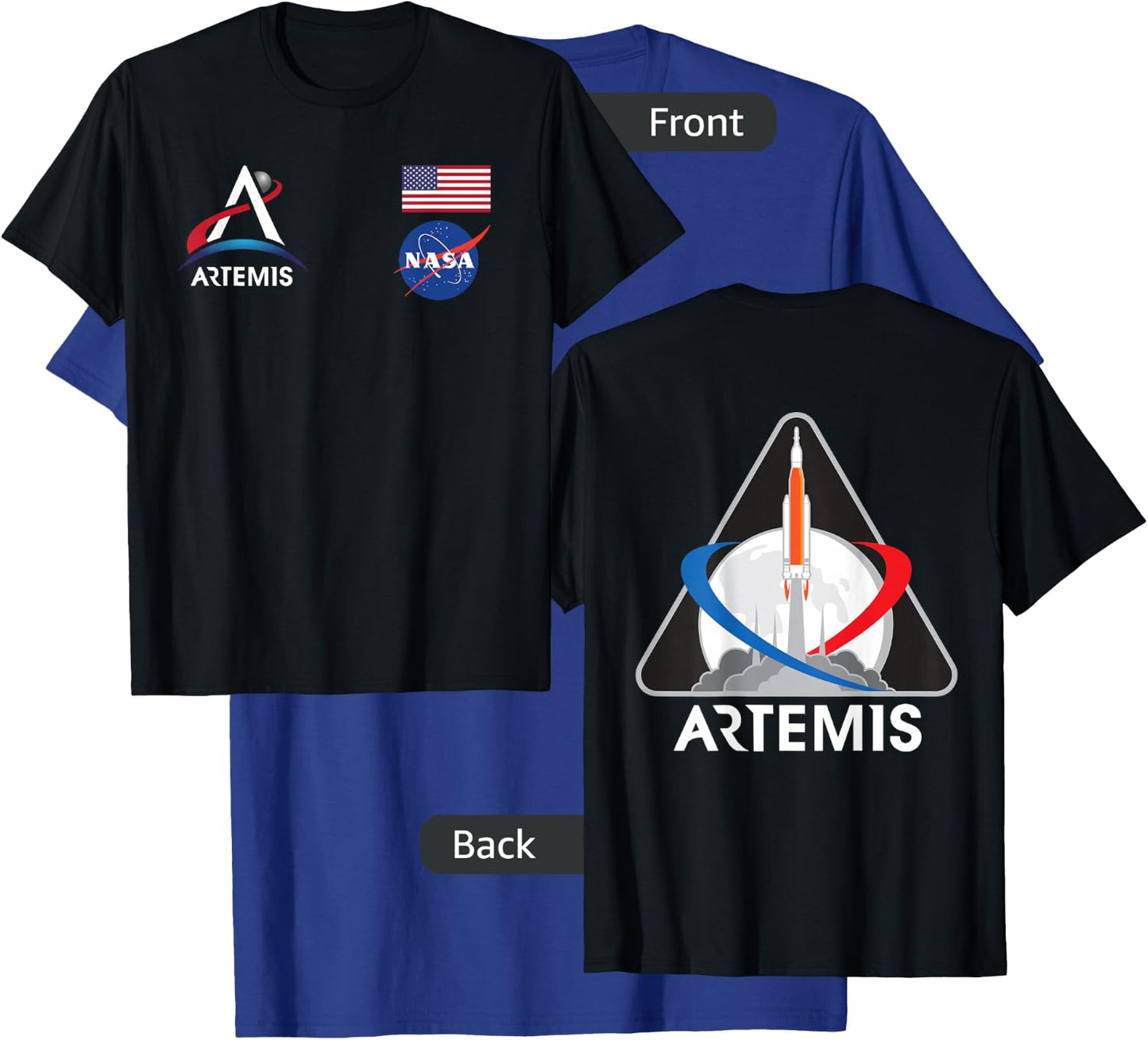 NASA Artemis Mission 1 Moon To Mars T-Shirt - T-Shirt | Royal