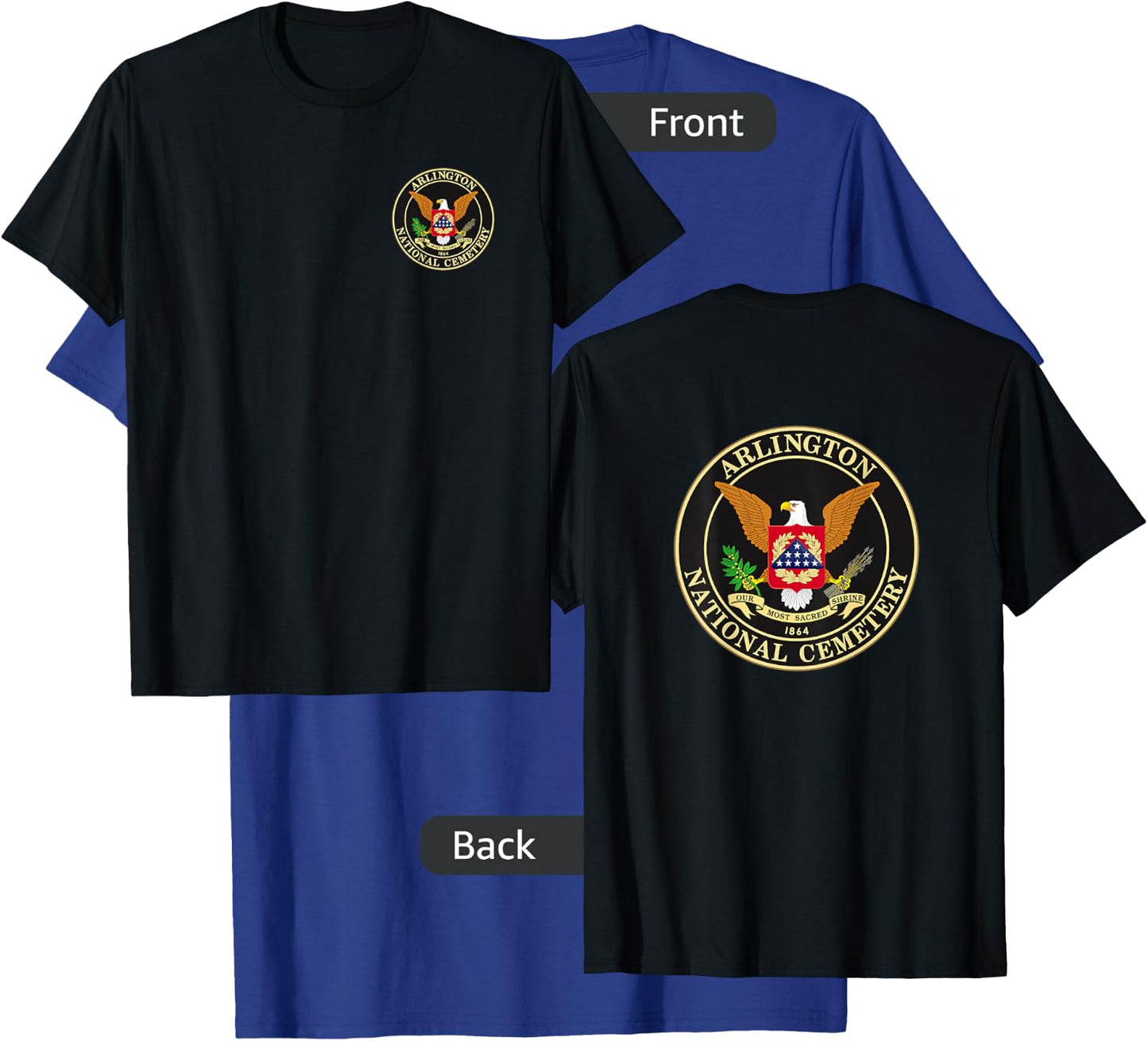 FRONT & BACK Arlington National Cemetery T-Shirt - T-Shirt | Royal