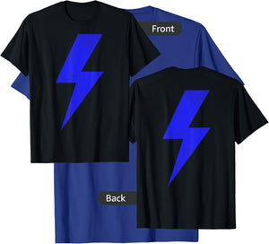 Bolt Lightning Blue Design Team T-Shirt - T-Shirt | Royal