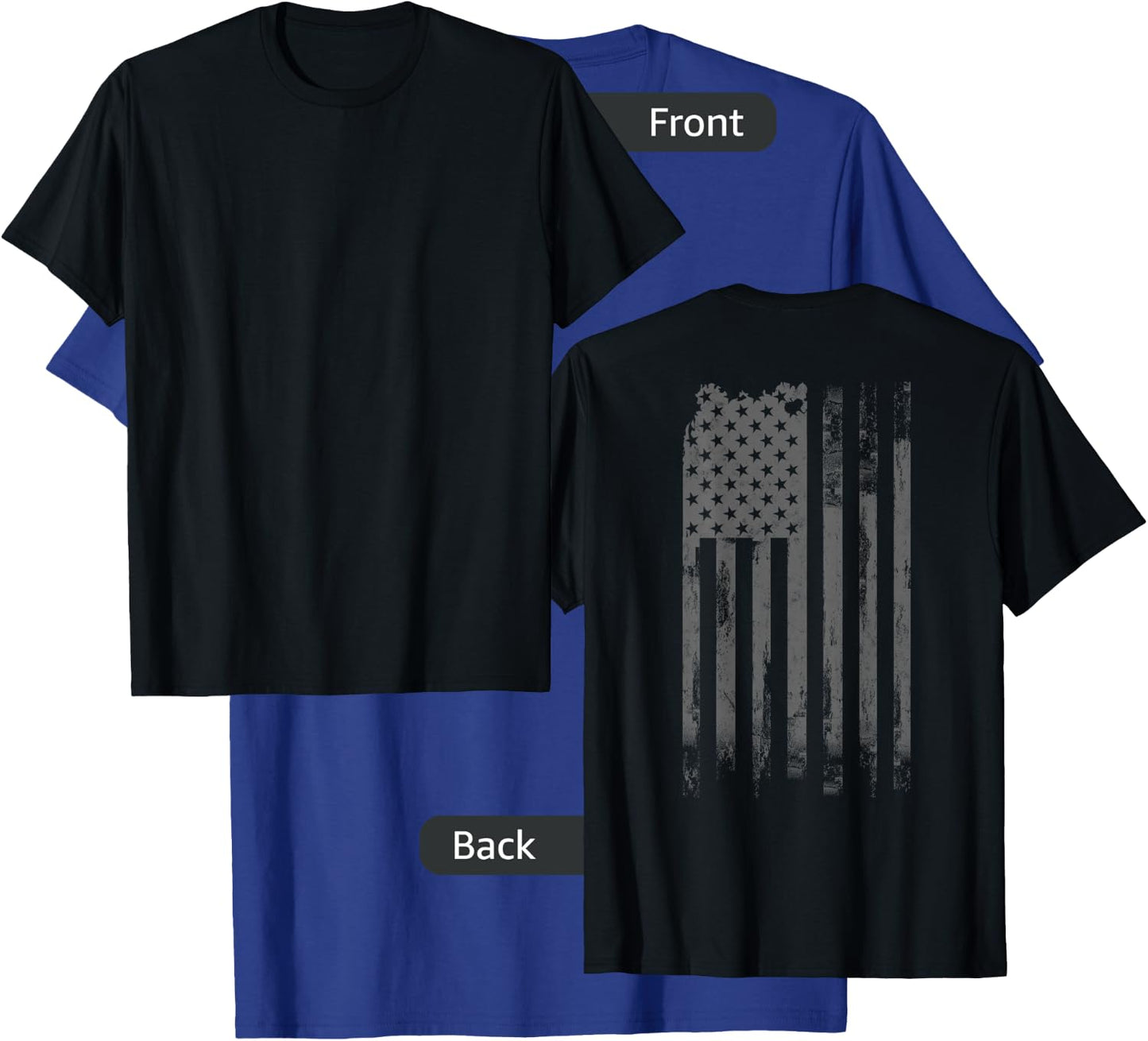 Vintage Patriotic Distressed America USA Flag T-Shirt - T-Shirt | Royal