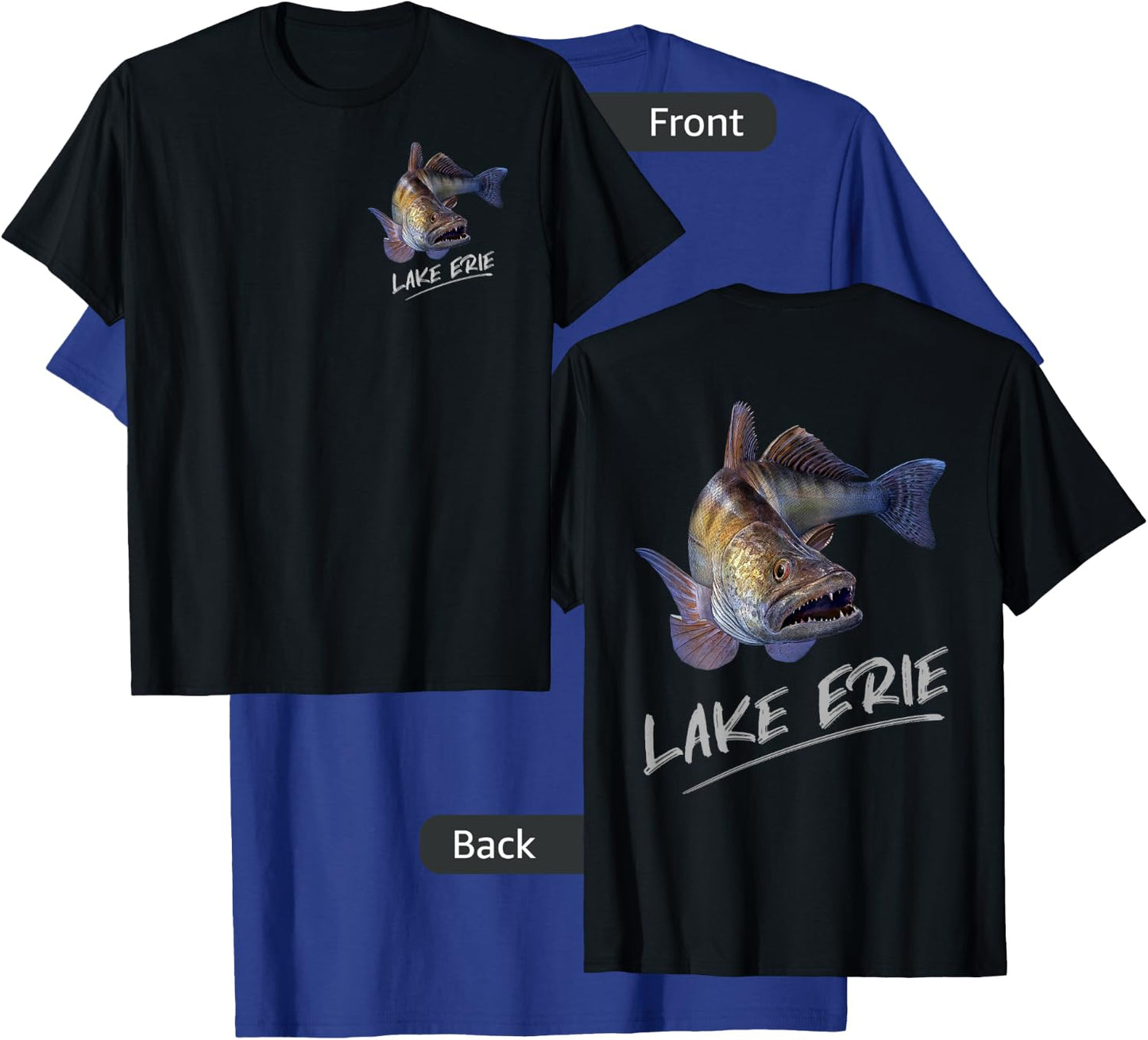 Lake Erie Walleye Fishing Fisherman T-Shirt - T-Shirt | Royal