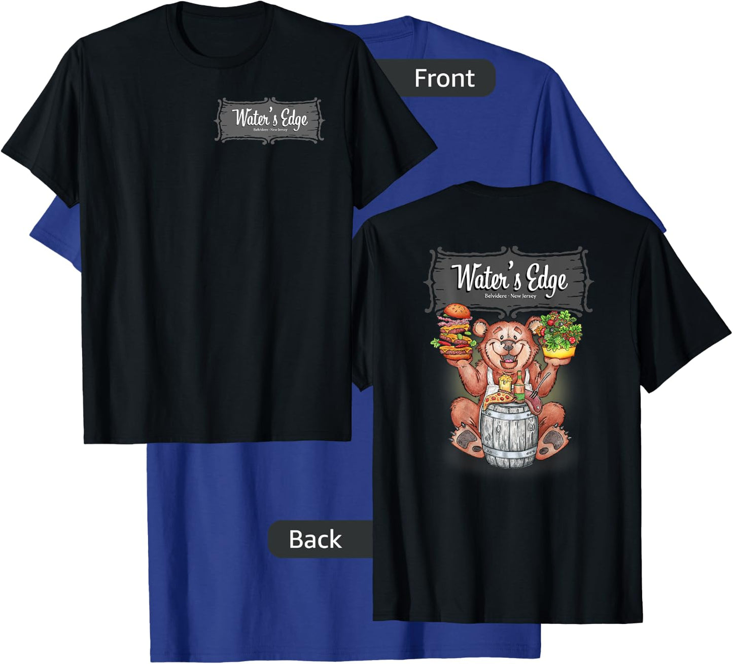 WATERS EDGE, restaurant T-Shirt - T-Shirt | Royal