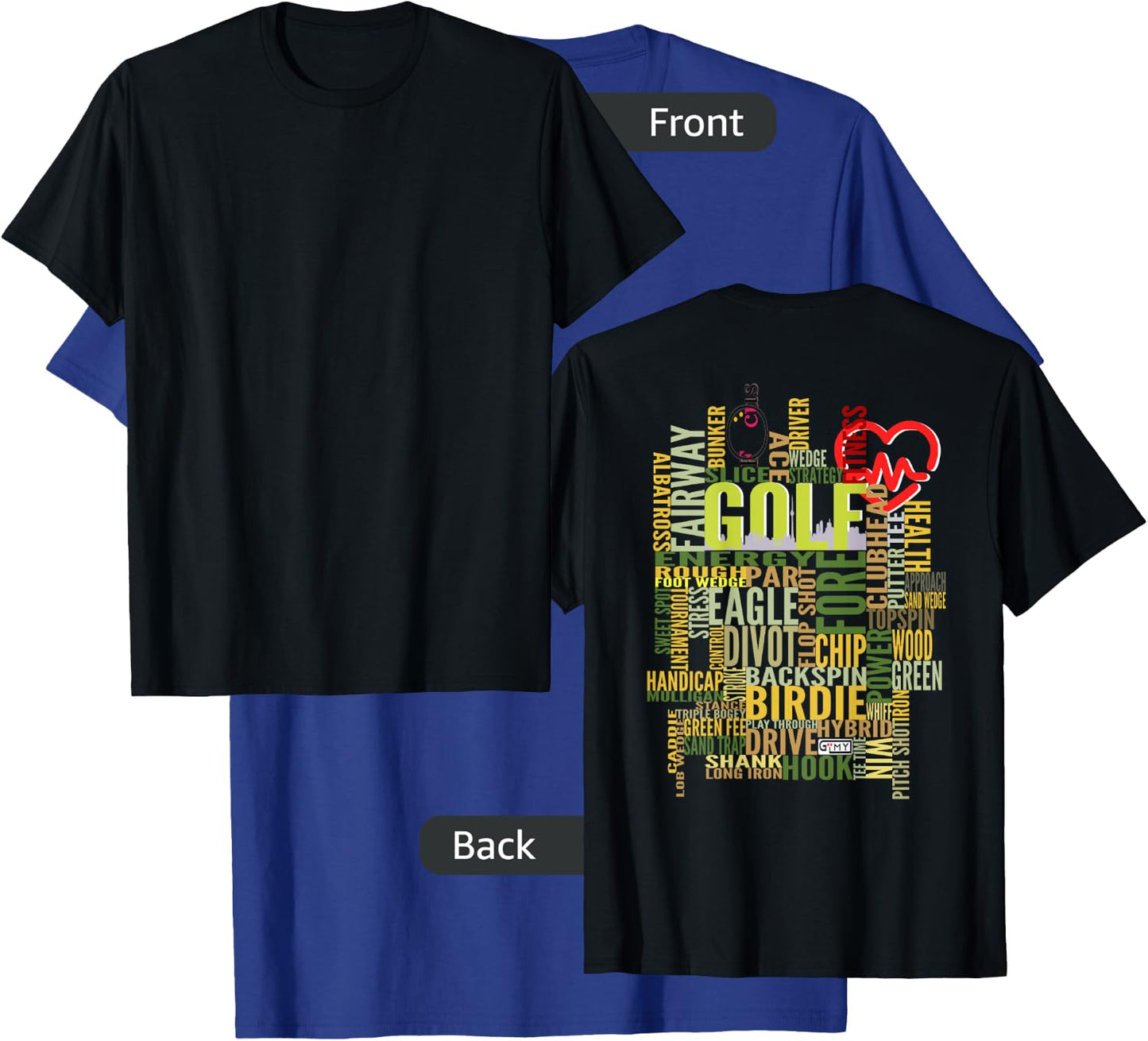 Golf Addict, Golf Lover, Golf Words T-Shirt - T-Shirt | Royal