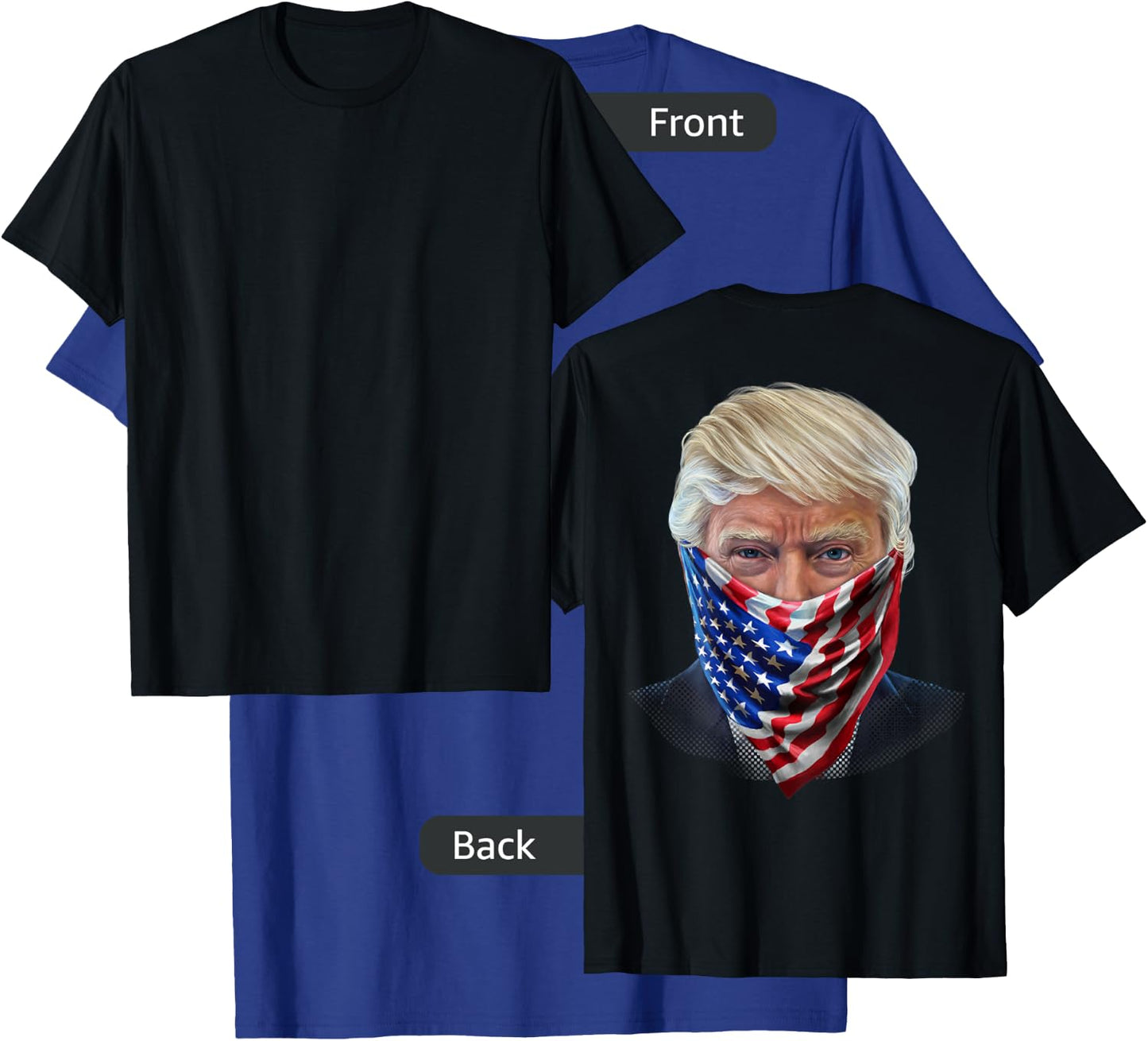 President Donald Trump in Flag of USA Bandana T-Shirt - T-Shirt | Royal