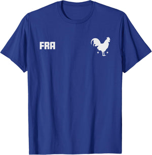 France Euro Football Kit Style T-Shirt - T-Shirt | Royal