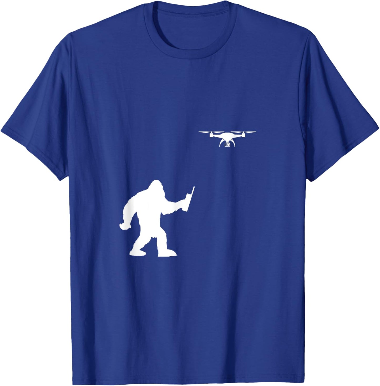 Bigfoot Drone Pilot Drone Gift Pilot Flying T-Shirt - T-Shirt | Royal