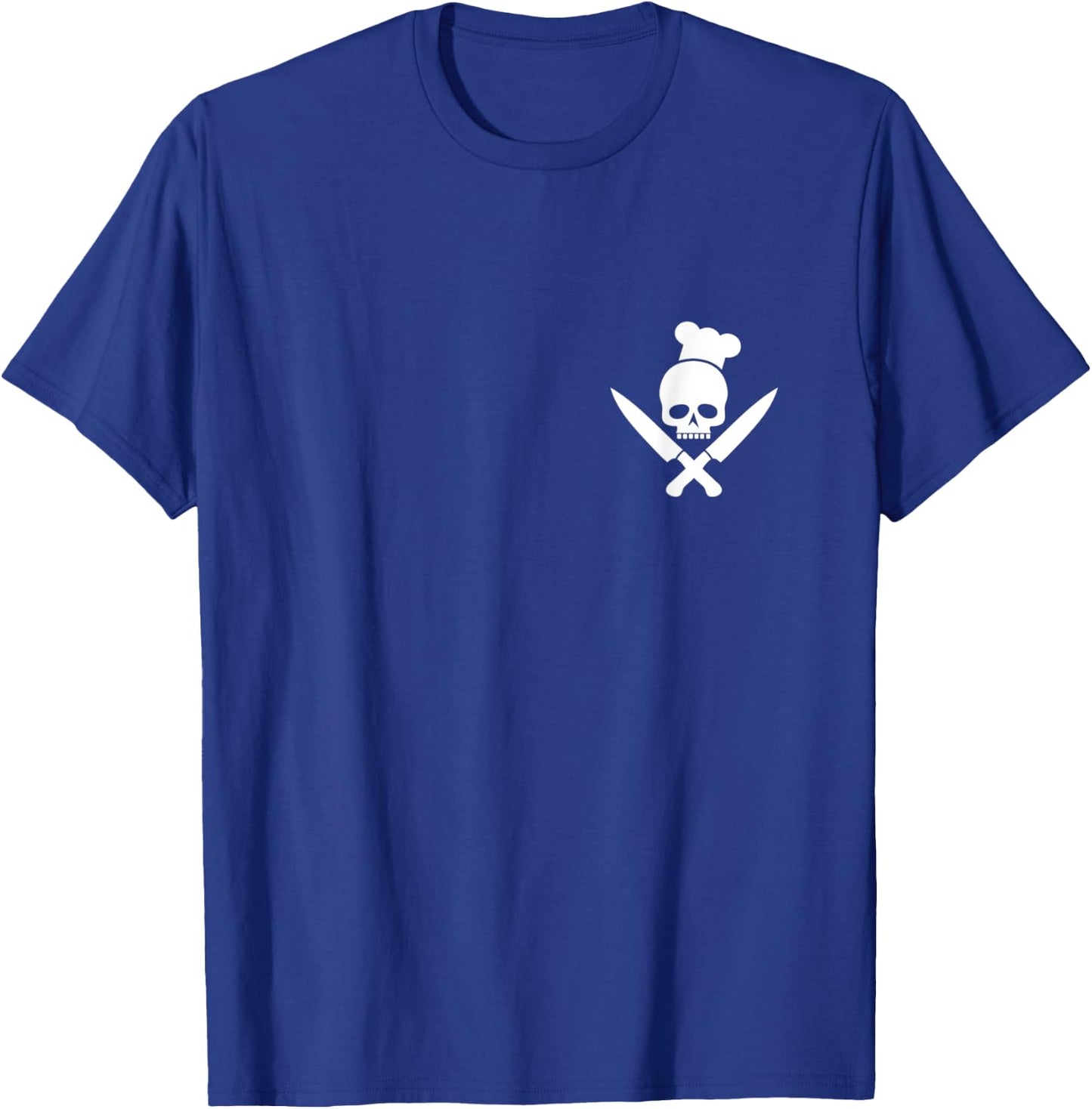 BBQ skull chef hat crossed knives barbecue master chef T-Shirt - T-Shirt | Royal