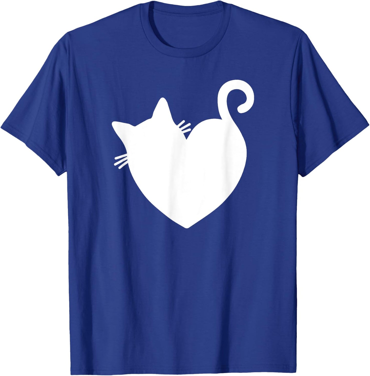 Cat Heart Graphic Women Present Valentines Day Kitty T-Shirt - T-Shirt | Royal
