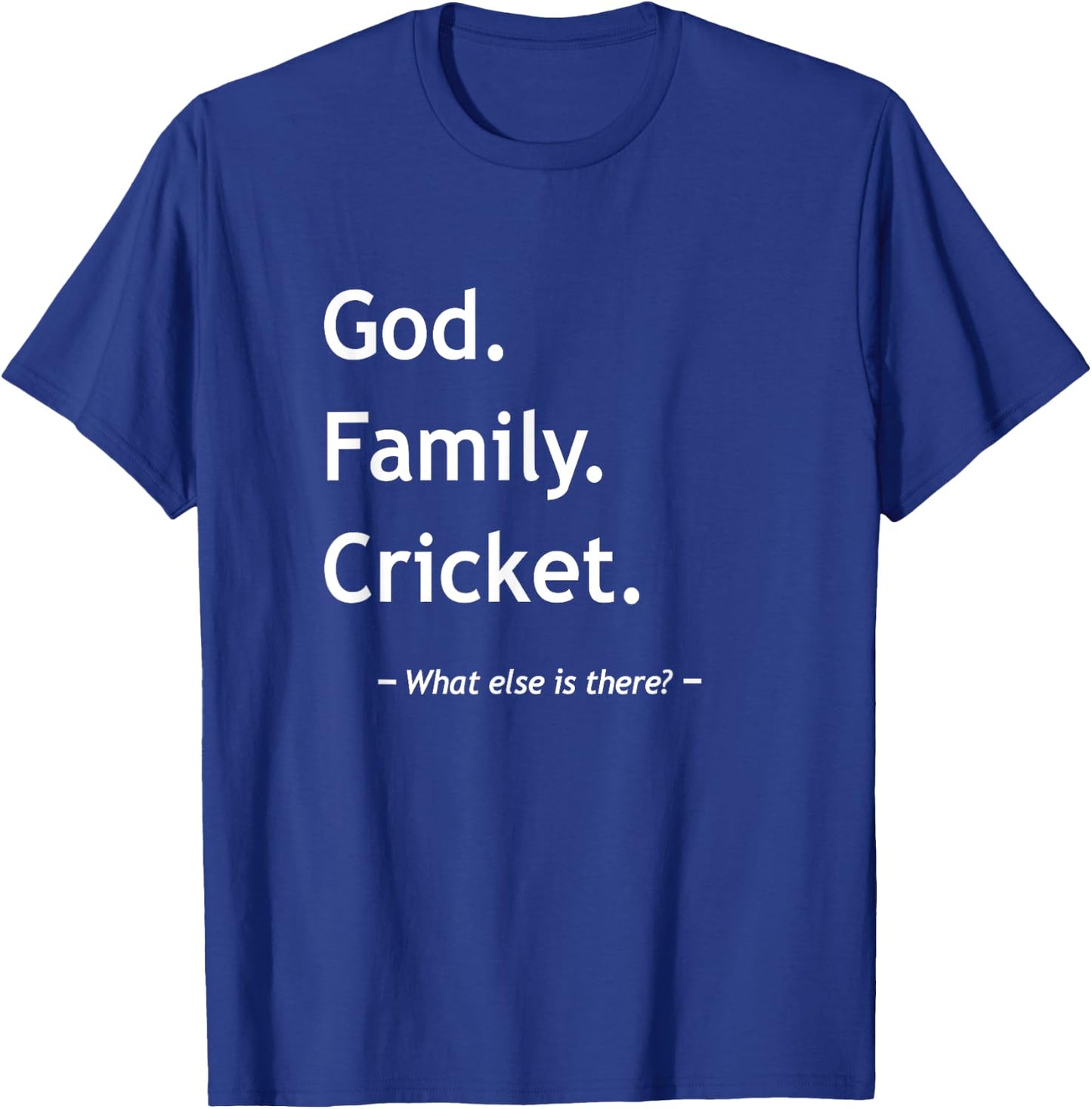 Christian Faith Jesus Christianity God Family Sport Cricket T-Shirt - T-Shirt | Royal