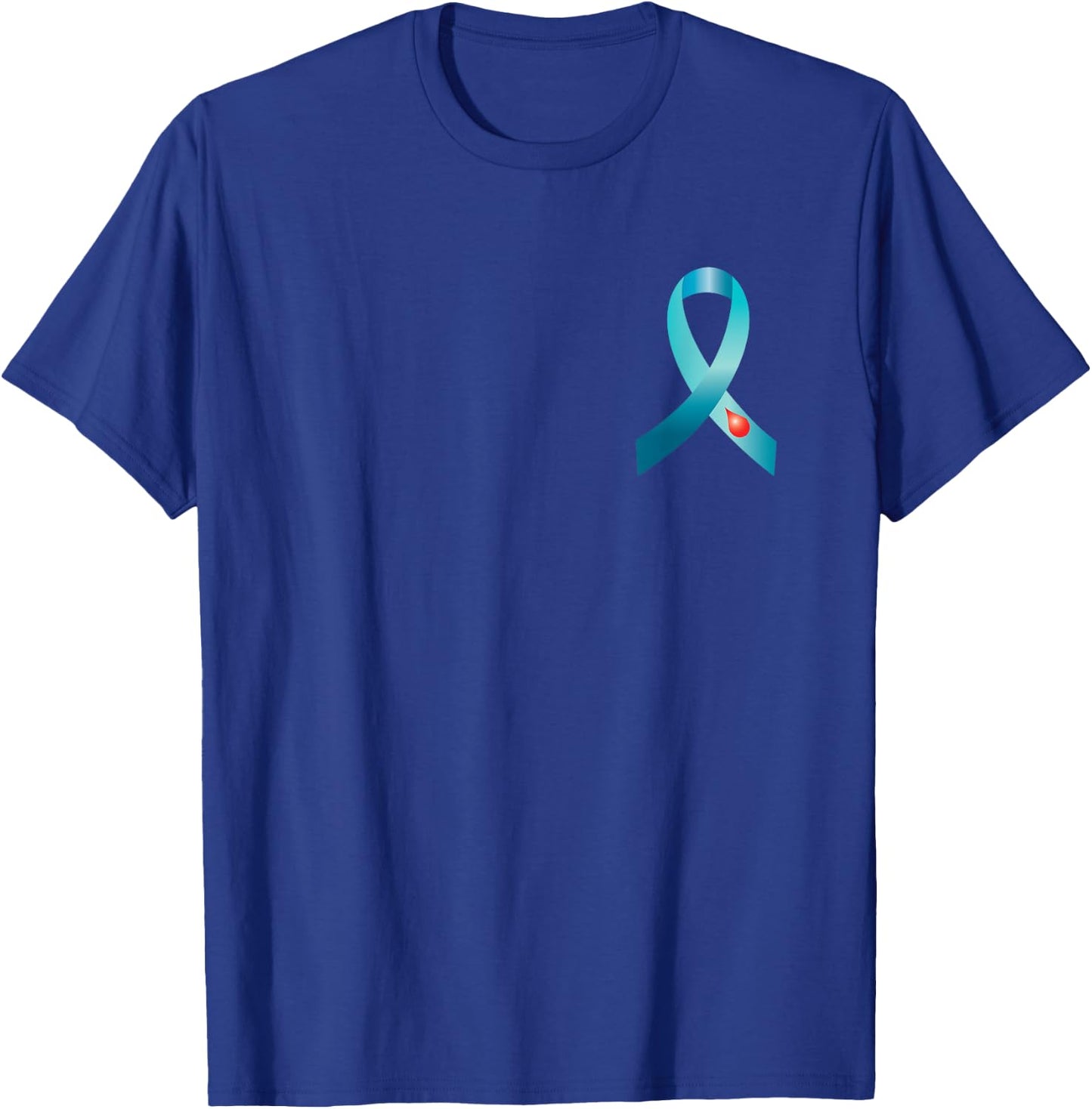 Type One Diabetes Awareness Ribbon Type 1 Diabetes Awareness T-Shirt - T-Shirt | Royal