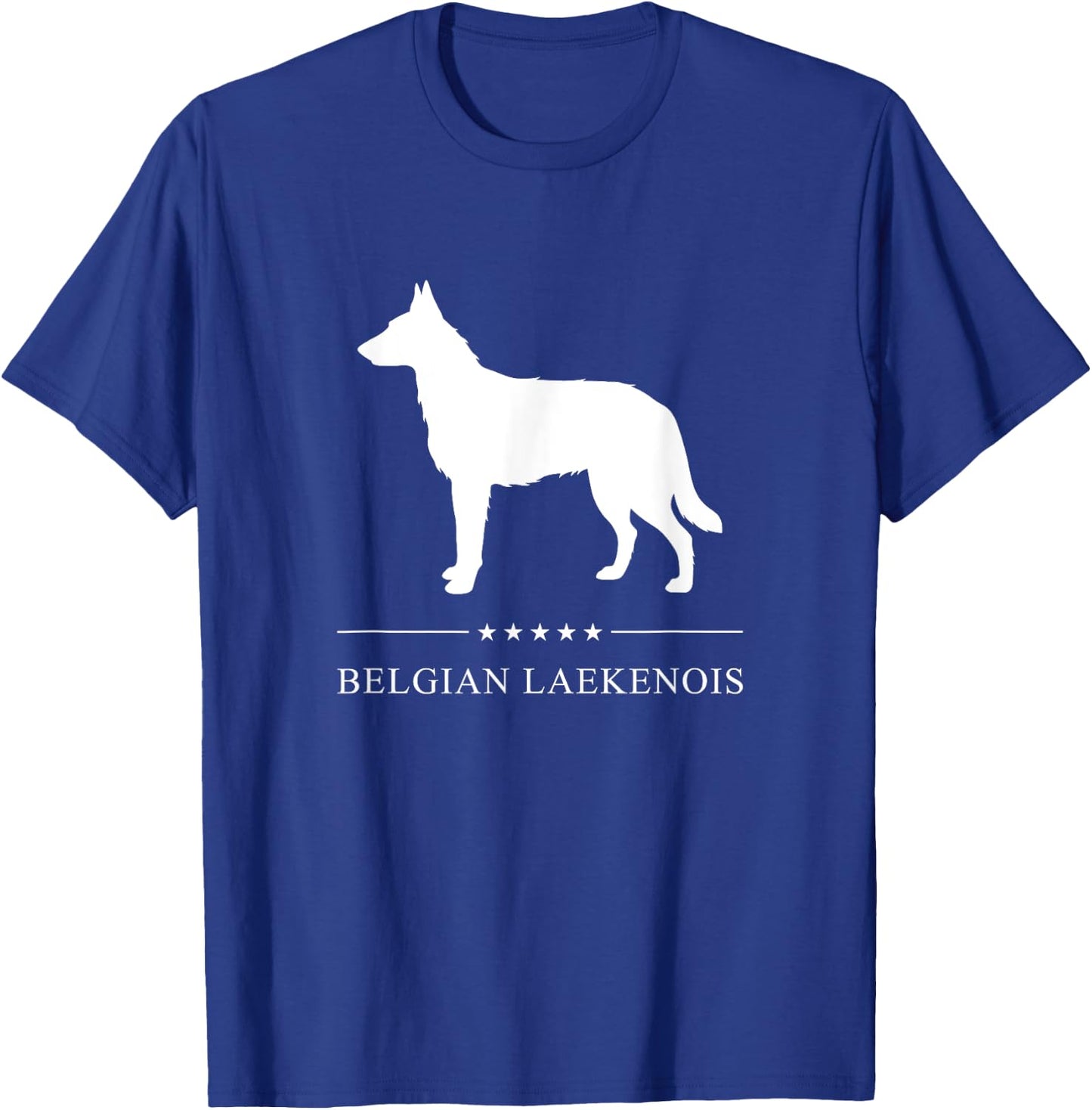 Belgian Laekenois Dog White Silhouette T-Shirt - T-Shirt | Royal