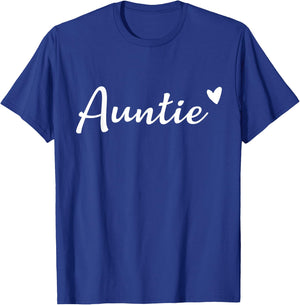 Auntie Cute Heart Funny Auntie Mother's Day T-Shirt - T-Shirt | Royal