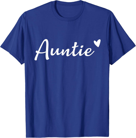 Auntie Cute Heart Funny Auntie Mother's Day T-Shirt - T-Shirt | Royal